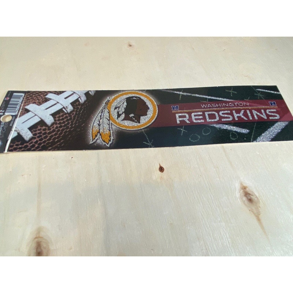 Washington Redskins Bumper‎ Sticker Football NFL Glitter Design Licensed